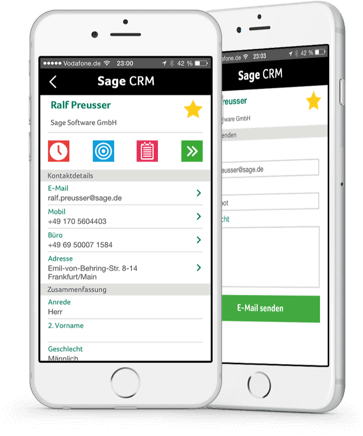 Sage 100 CRM Screenshot Smartphone